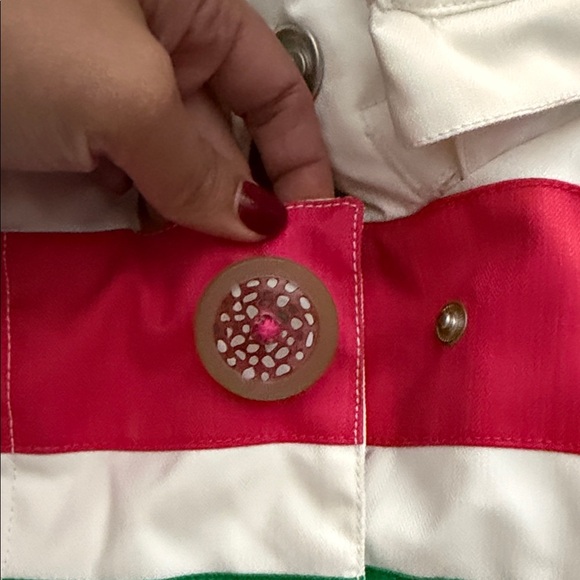 Vintage Ober Meyer Insulated Coat Jacket Parka Ski Snow Striped Womens size 12 - Picture 2 of 8